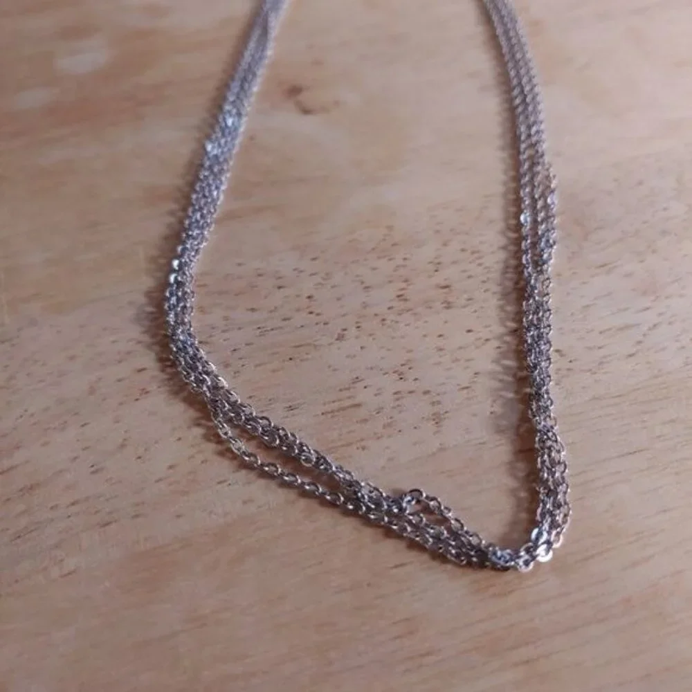 Choker necklaces - lot of two.cor, silver, rhinestone lobster claw